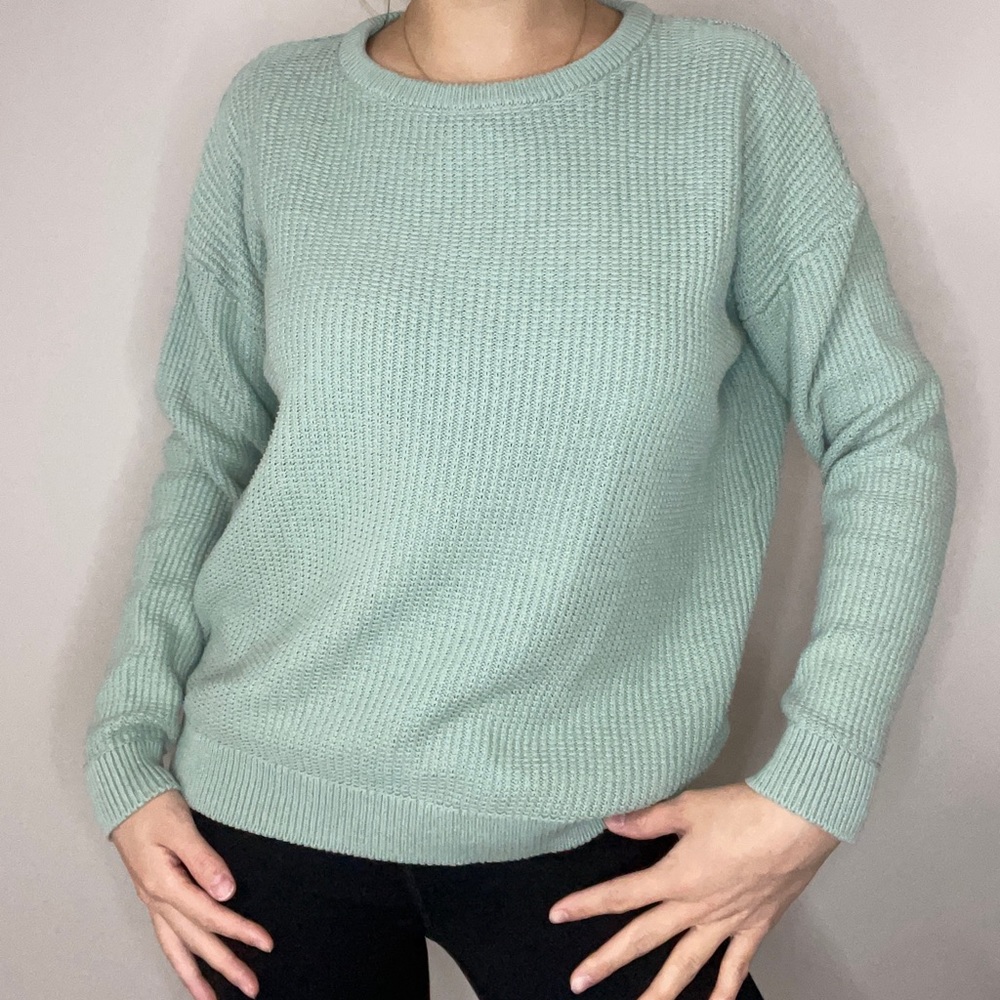 Sea foam green knit sweater